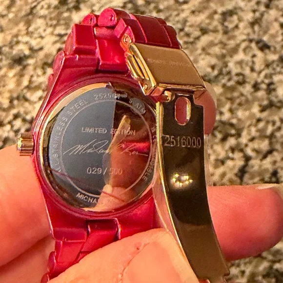 Michael Kors Vibrant Red Women's Watch - Picture 4 of 11